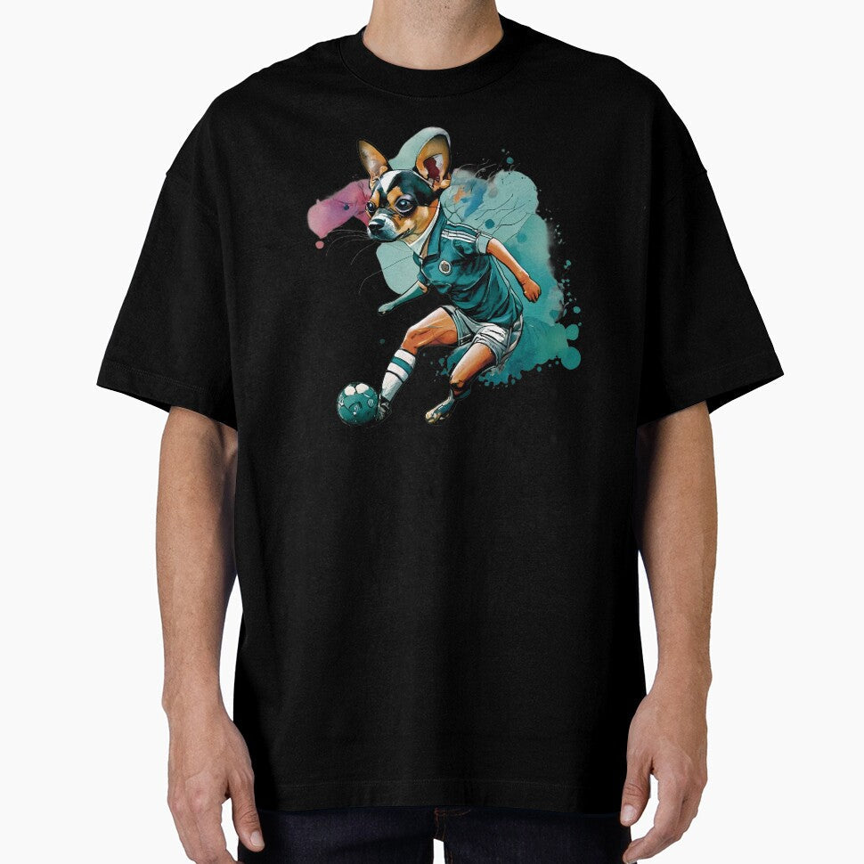 Chihuahua dog playing soccer by Furrifico - Adult & Kids T-Shirts, Sweatshirts & Hoodies apparel design preview 1