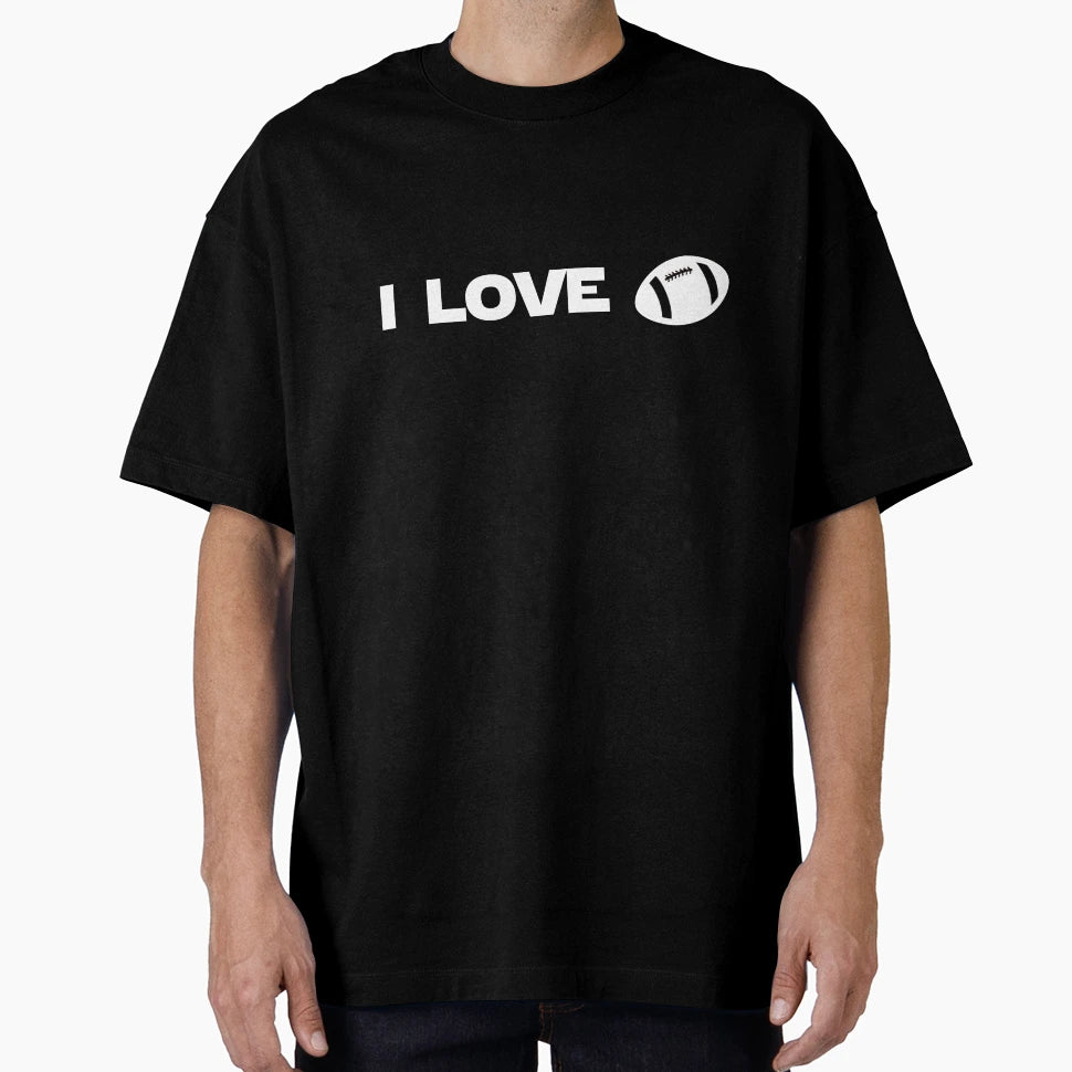 I Love Football T-Shirt - Aesthetic Graphic Unisex - T-Shirt, Sweatshirt, Hoodie