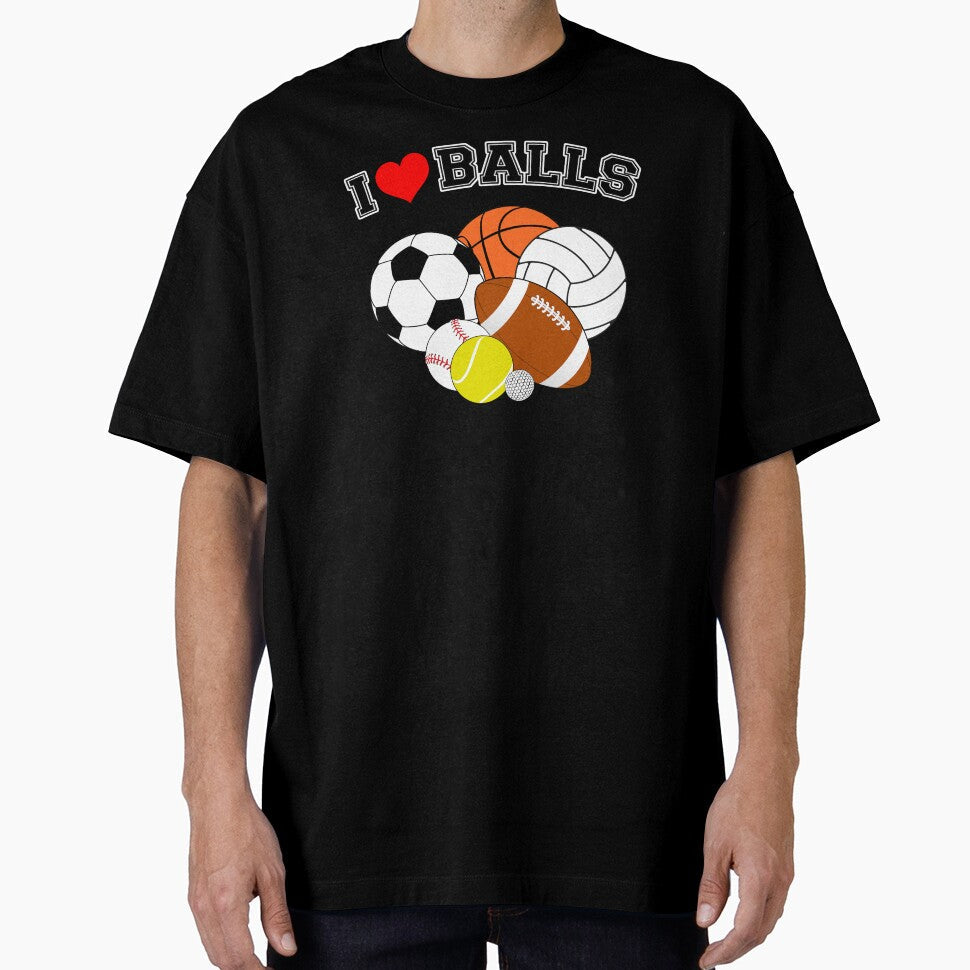 I love balls heart by Signs for Dark Times - Adult & Kids T-Shirts, Sweatshirts & Hoodies apparel design preview 1