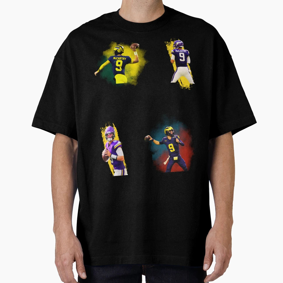 Jj Mccarthy Hd Set T-Shirt - Custom Art Print Unisex - T-Shirt, Sweatshirt, Hoodie
