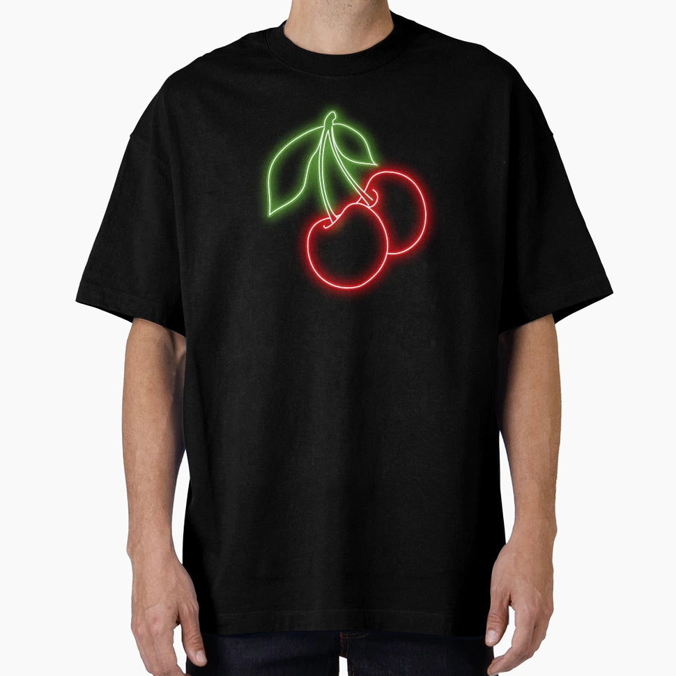 Heartbeat Neon Cherry T-Shirt - Minimalist Print Unisex - T-Shirt, Sweatshirt, Hoodie