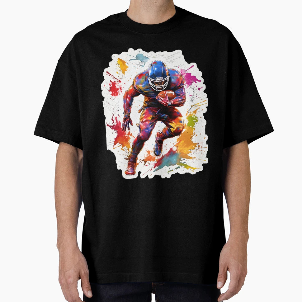 Football Player Run T-Shirt - Fun Novelty Design for Adults - T-Shirt, Sweatshirt, Hoodie