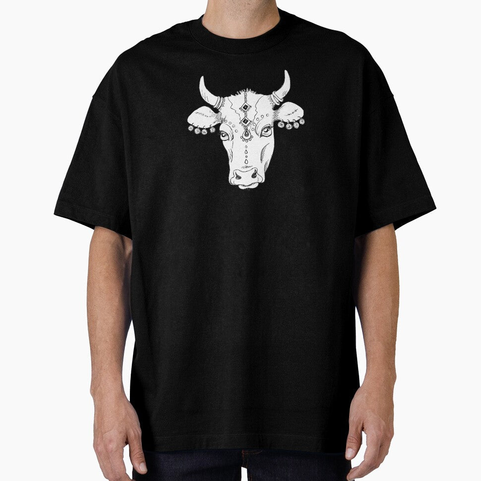 Cute and Pretty Indian Cow Sketch by Ivy Lily Art - Adult & Kids T-Shirts, Sweatshirts & Hoodies apparel design preview 1