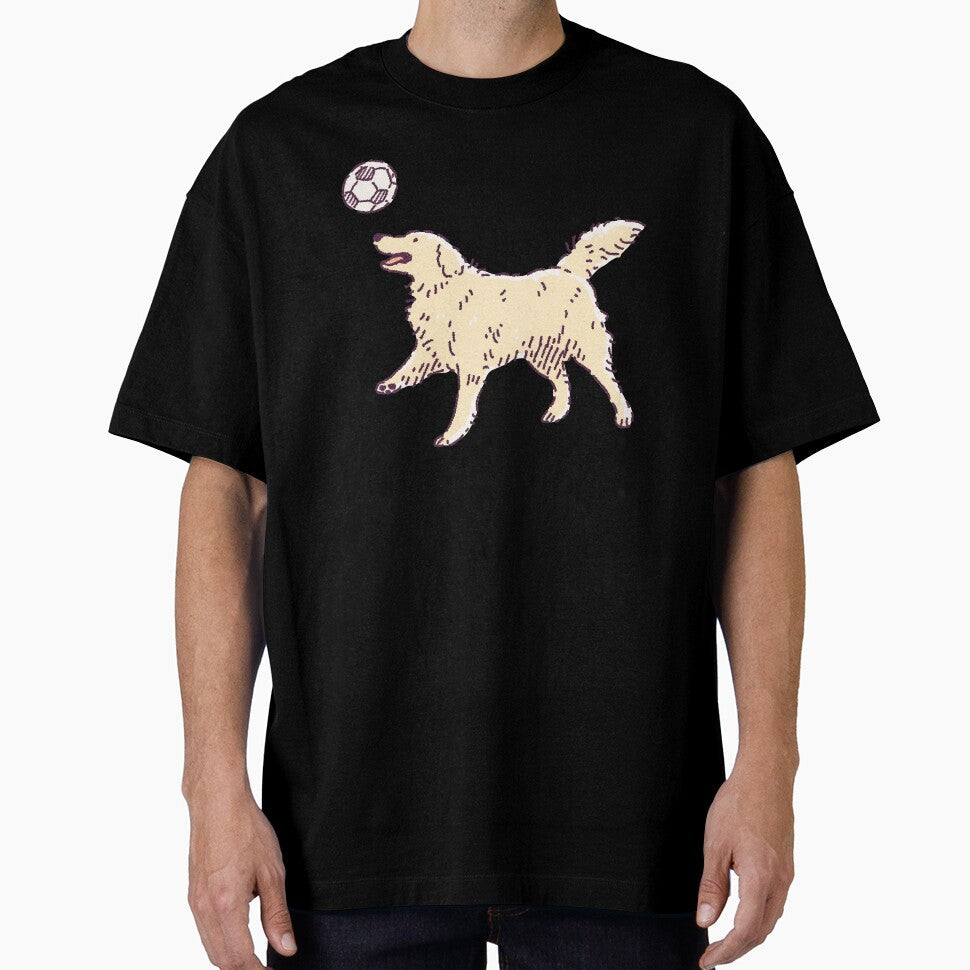 Soccer Football Golden Retreiver Playing Ball, - Adult & Kids T-Shirts, Sweatshirts & Hoodies apparel design preview 1