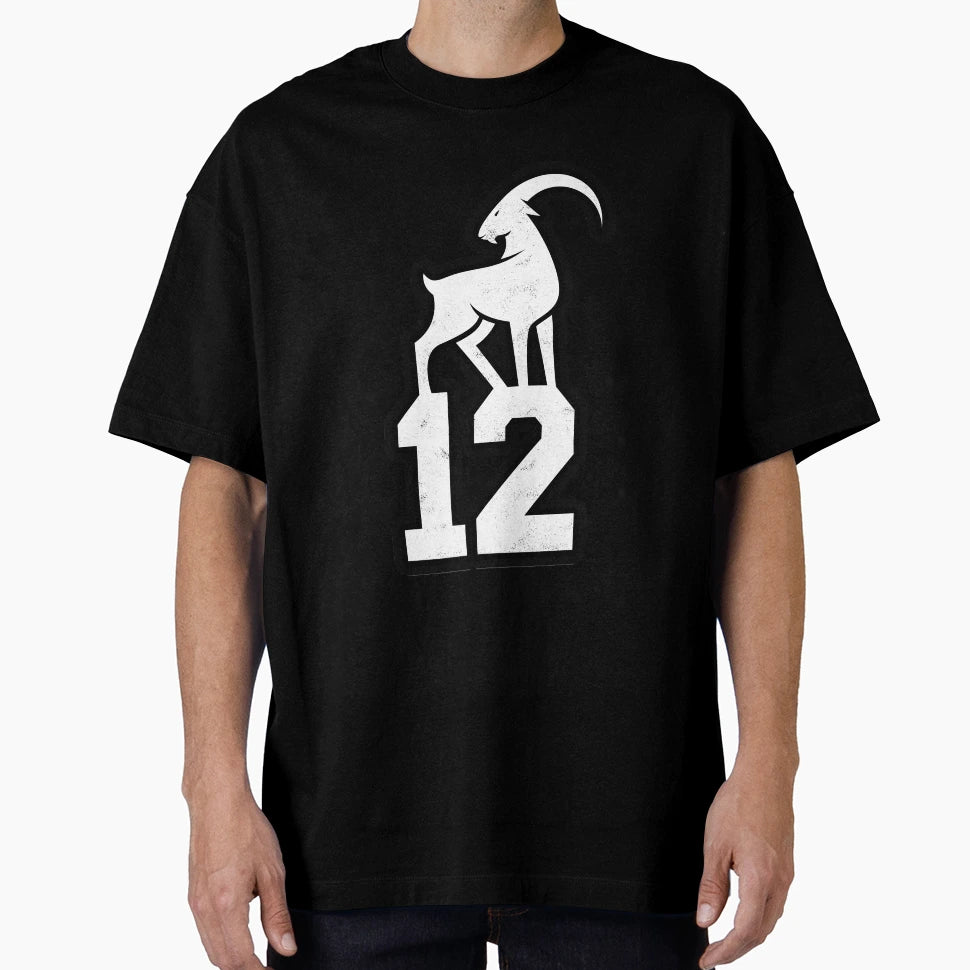 Goat 12 Tampa Bay Brady T-Shirt - Graphic Print Men Women - T-Shirt, Sweatshirt, Hoodie