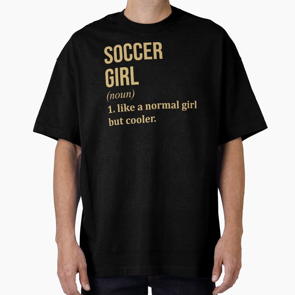 Soccer Girl Definition in Gold by XCIV - Adult & Kids T-Shirts, Sweatshirts & Hoodies apparel design preview 1