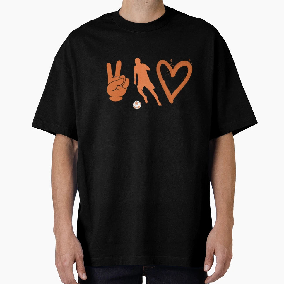 Peace Football And Love Football Lover T-Shirt - Fun Novelty Design Unisex - T-Shirt, Sweatshirt, Hoodie