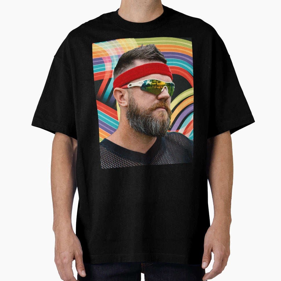 Bearded 80S Headband T-Shirt - Casual Everyday Wear for Adults - T-Shirt, Sweatshirt, Hoodie