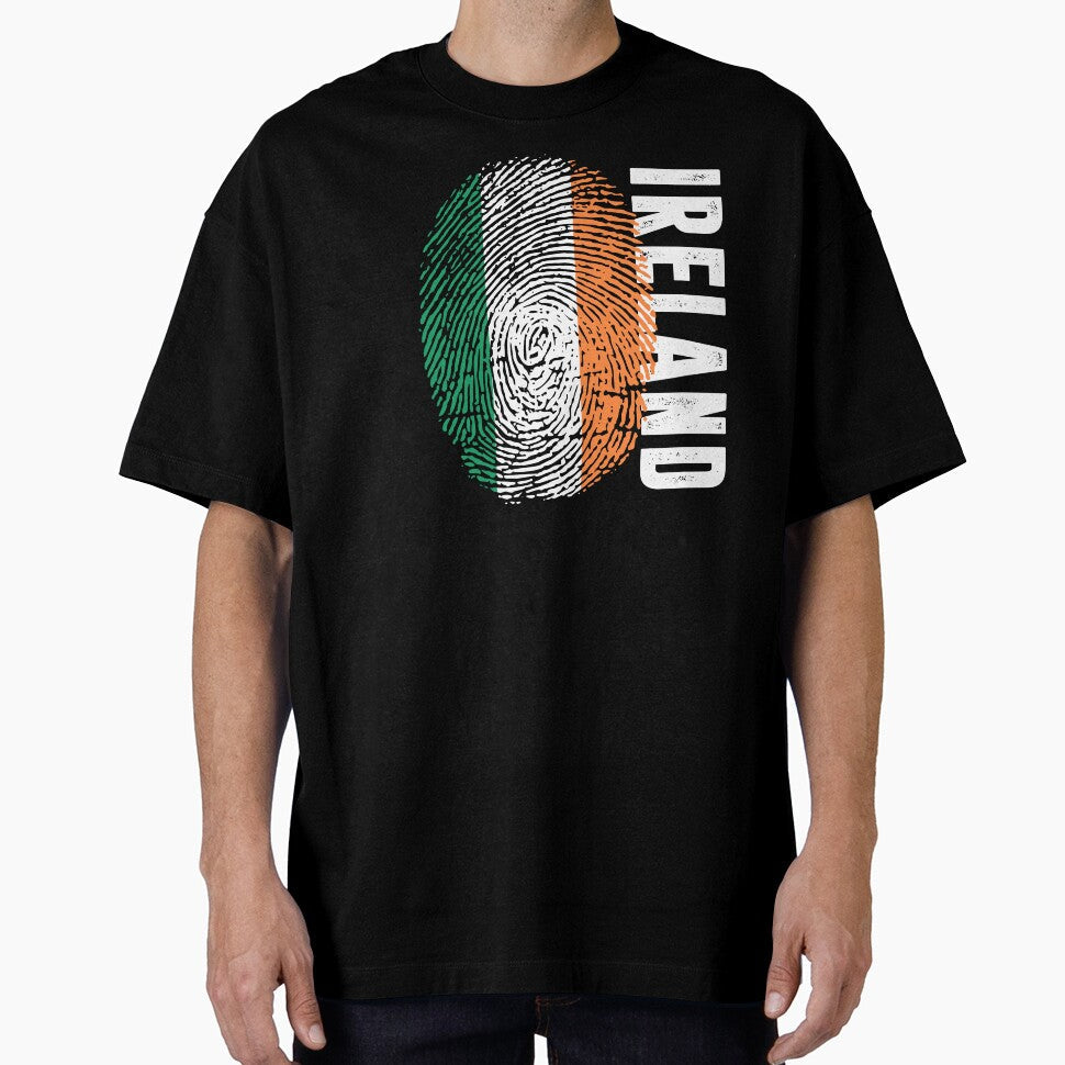 Ireland Flag Fingerprint DNA Irish by PartyShirts1 - Adult & Kids T-Shirts, Sweatshirts & Hoodies apparel design preview 1