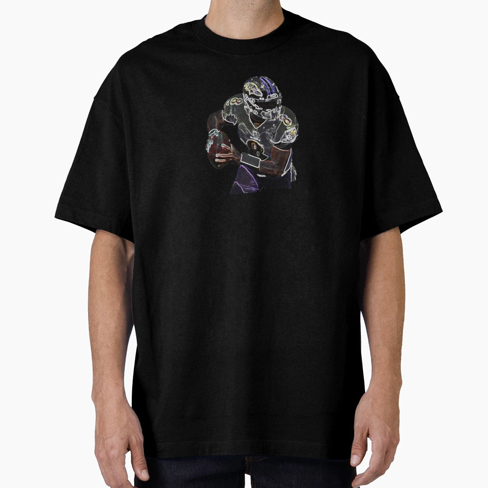 Lamar Jackons Raven Fan Art T-Shirt - Minimalist Print for Adults - T-Shirt, Sweatshirt, Hoodie