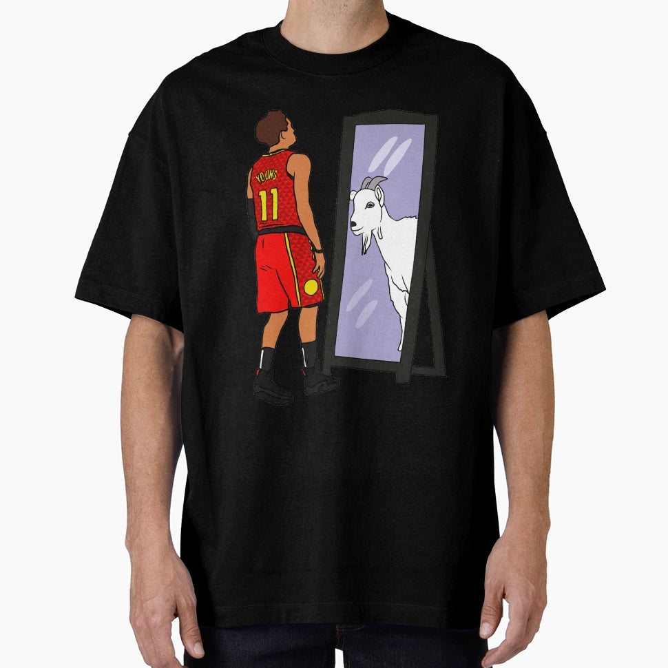 Trae Young Mirror Goat T-Shirt - Custom Art Print for Adults - T-Shirt, Sweatshirt, Hoodie