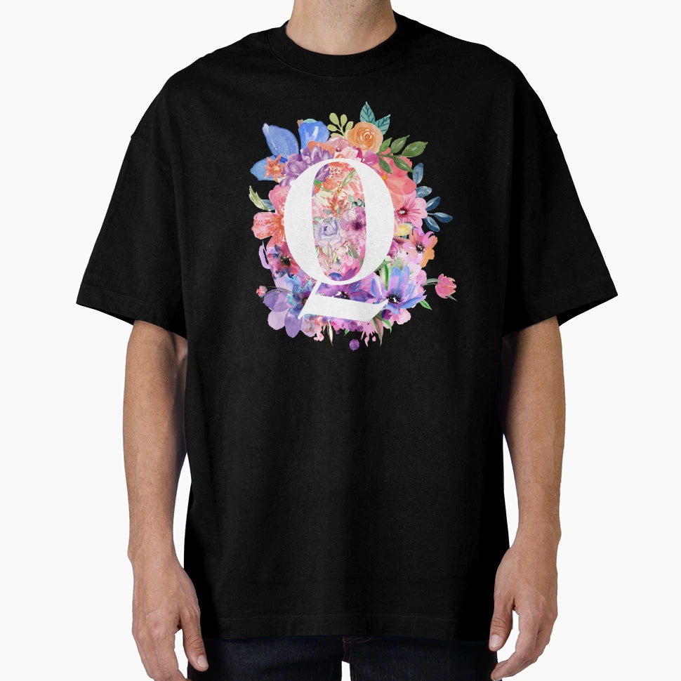 Floral Q T-Shirt - Streetwear Style for Adults - T-Shirt, Sweatshirt, Hoodie