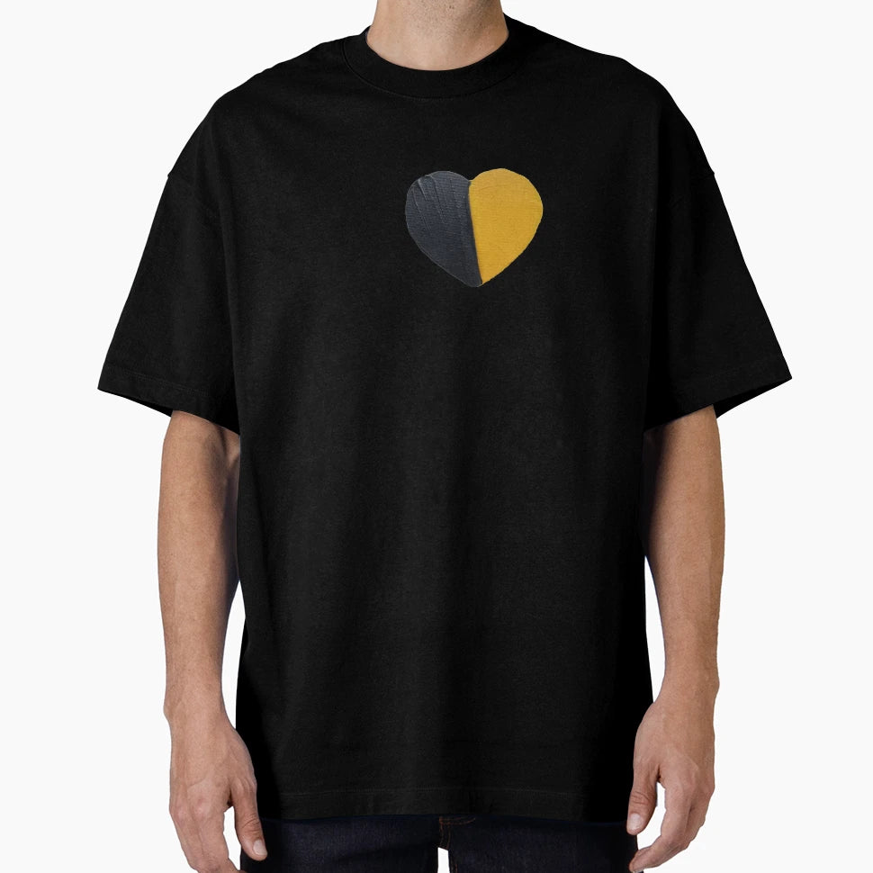 I Heart Football Black Gold T-Shirt - Graphic Print for Adults - T-Shirt, Sweatshirt, Hoodie