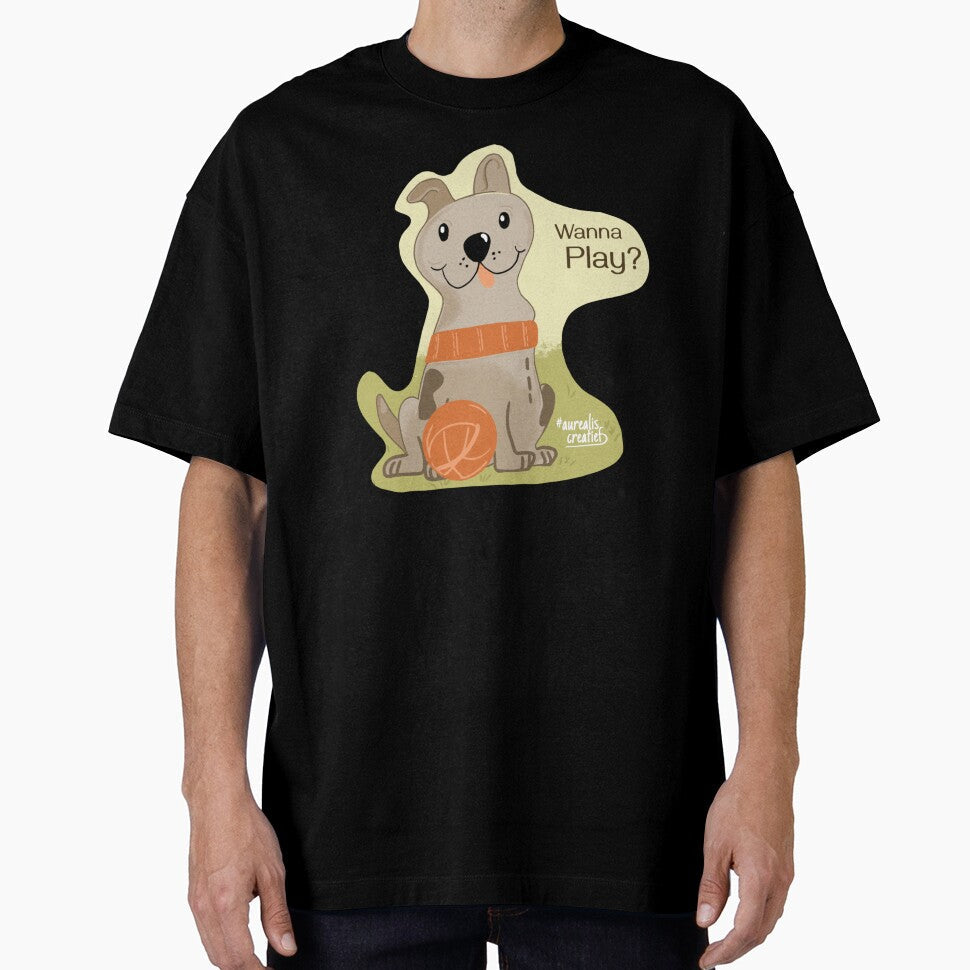 Playfull doggy by Aurealis Creatief - Adult & Kids T-Shirts, Sweatshirts & Hoodies apparel design preview 1