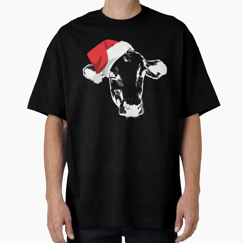 Cow Reindeer Hat Santa Funny Christmas by - Adult & Kids T-Shirts, Sweatshirts & Hoodies apparel design preview 1