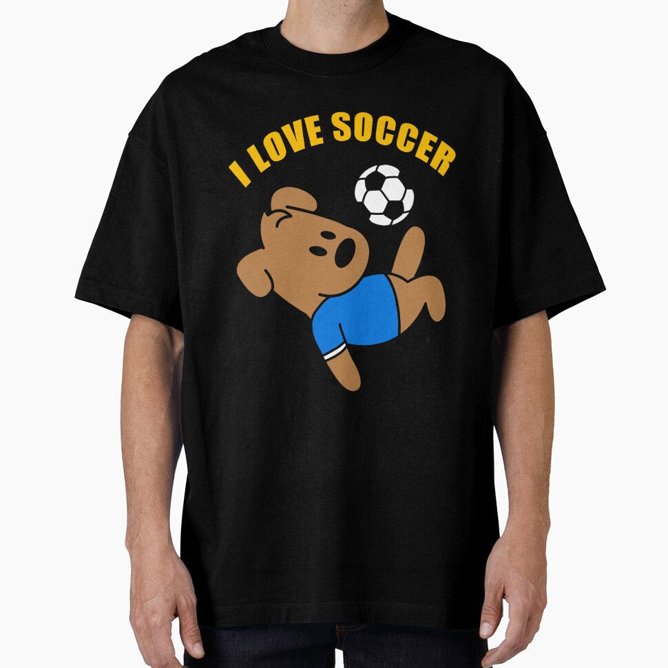 I love soccer dog by nmdesigns1 - Adult & Kids T-Shirts, Sweatshirts & Hoodies apparel design preview 1