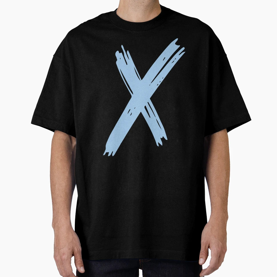 Blue X T-Shirt - Minimalist Print for Adults - T-Shirt, Sweatshirt, Hoodie