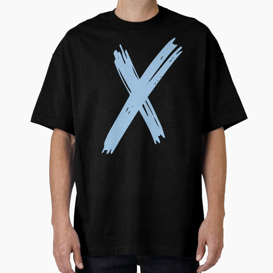 Blue X T-Shirt - Minimalist Print for Adults - T-Shirt, Sweatshirt, Hoodie