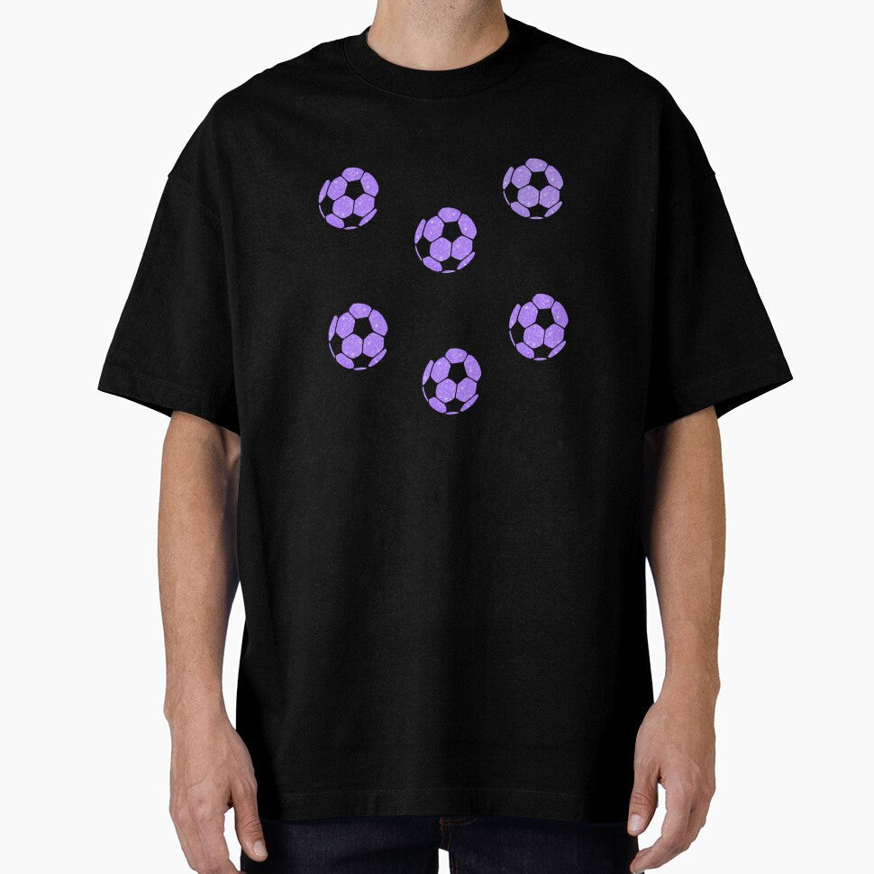 Purple Preppy Glitter Soccer Ball Set Pack by - Adult & Kids T-Shirts, Sweatshirts & Hoodies apparel design preview 1