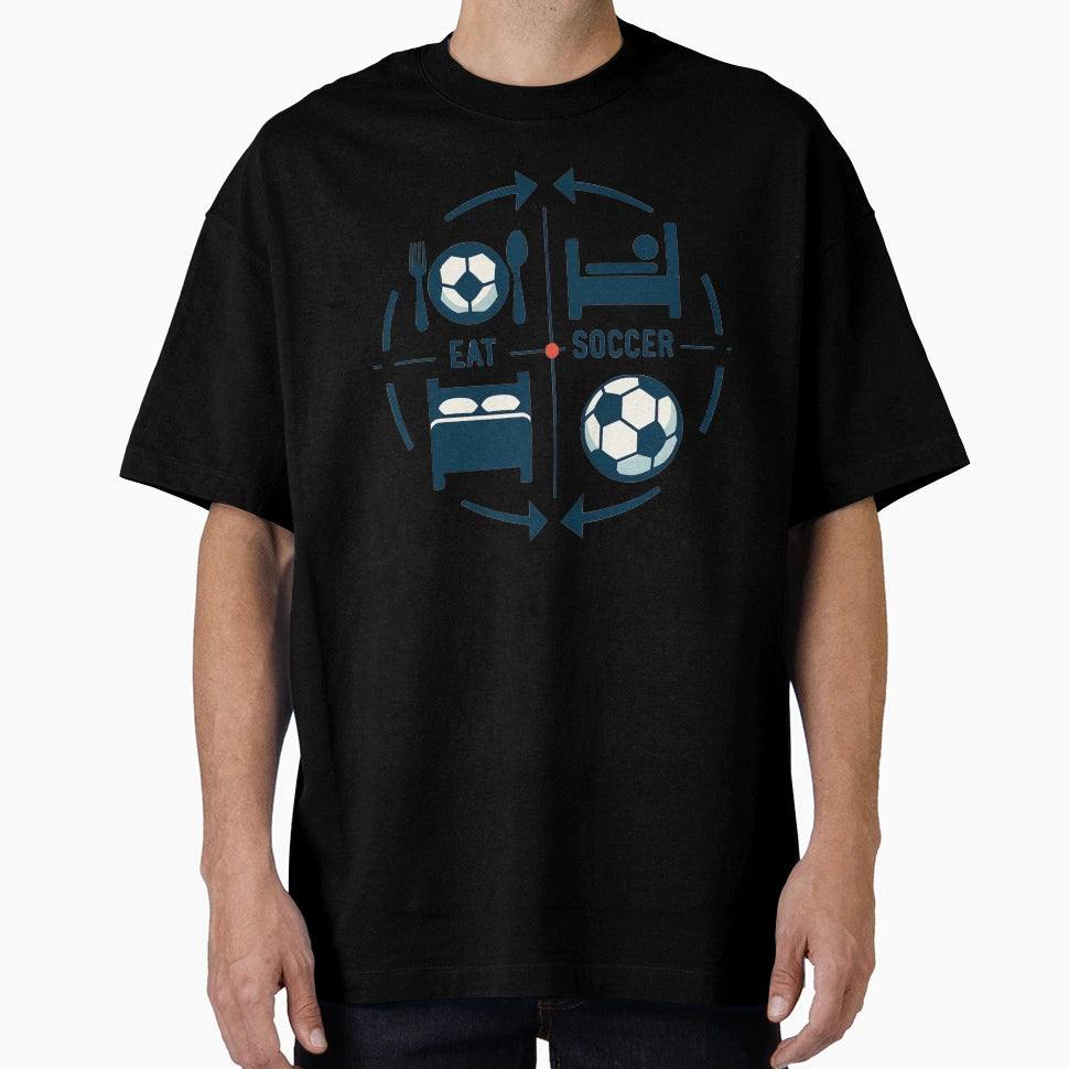 Soccer Life Cycle T-Shirt - Aesthetic Graphic for Adults - T-Shirt, Sweatshirt, Hoodie