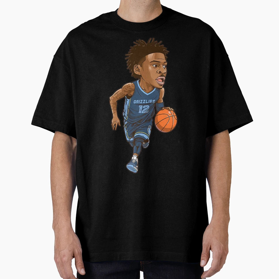 Ja Morant 12 Draw Chibi T-Shirt - Novelty Apparel Men Women - T-Shirt, Sweatshirt, Hoodie