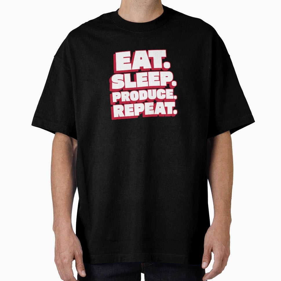 Eat Sleep Produce Repeat Music T-Shirt - Minimalist Print for Adults - T-Shirt, Sweatshirt, Hoodie