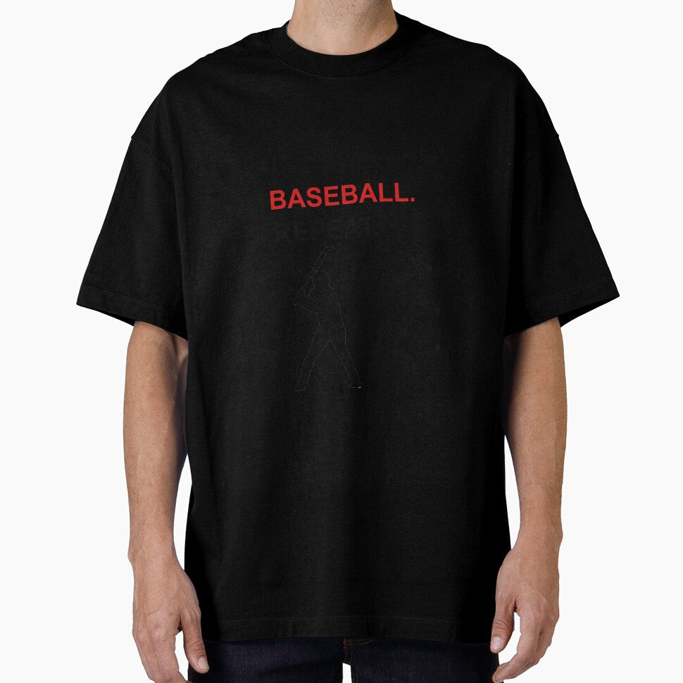Eat sleep baseball repeat by ariszz - Adult & Kids T-Shirts, Sweatshirts & Hoodies apparel design preview 1