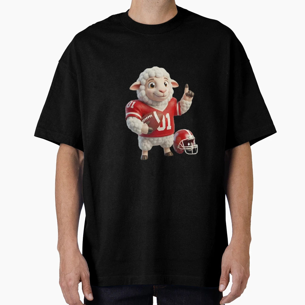 Woolly Football Champ 3D American Football T-Shirt - Unique Graphic Unisex - T-Shirt, Sweatshirt, Hoodie