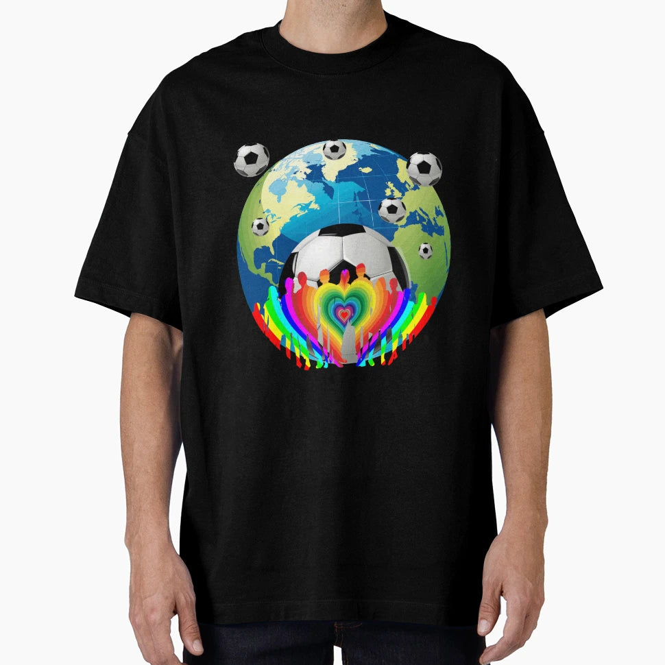 Global Love To Football Worldwide T-Shirt - Custom Art Print for Adults - T-Shirt, Sweatshirt, Hoodie