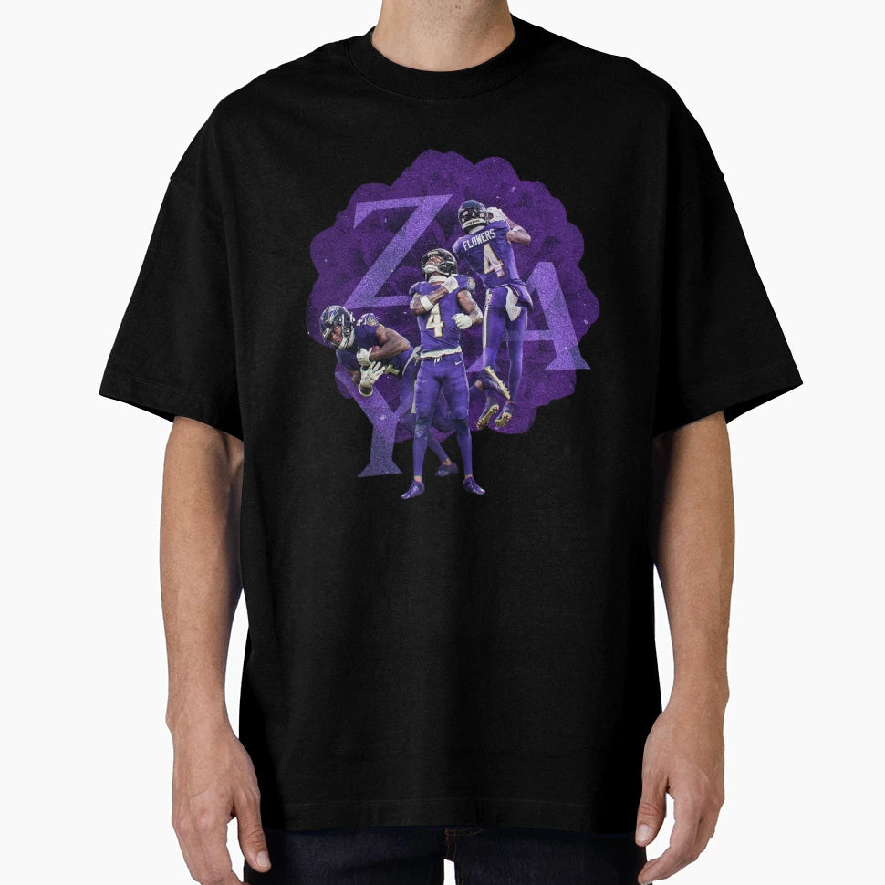 Zay Flowers T-Shirt - Custom Art Print Unisex - T-Shirt, Sweatshirt, Hoodie