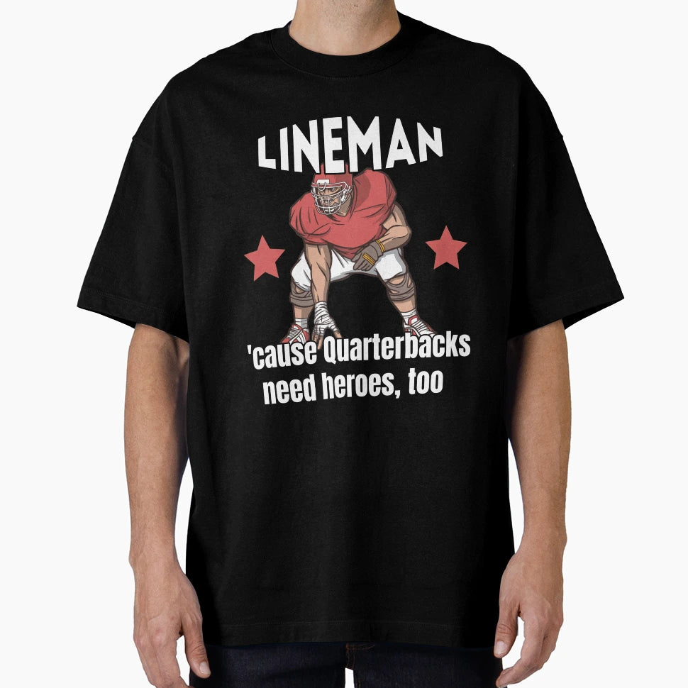 Lineman American Football Player T-Shirt - Minimalist Print Unisex - T-Shirt, Sweatshirt, Hoodie