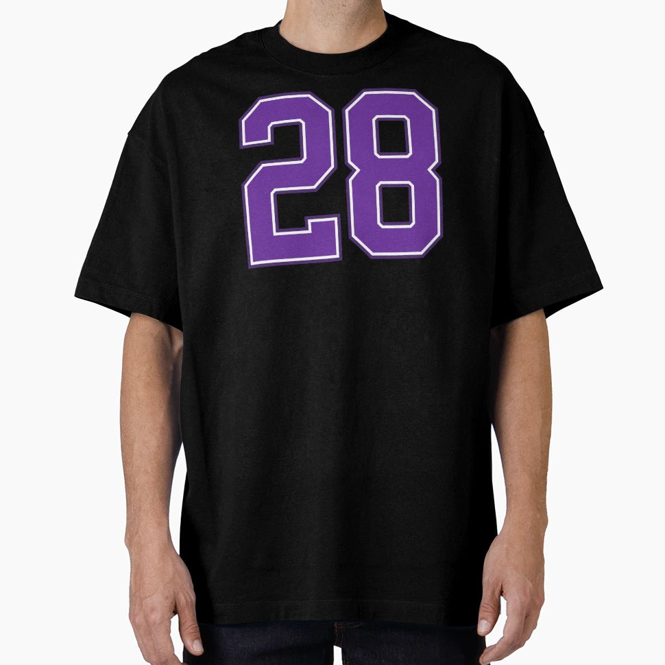 Purple Number 28 Lucky Sports Jersey T-Shirt - Unique Graphic Men Women - T-Shirt, Sweatshirt, Hoodie