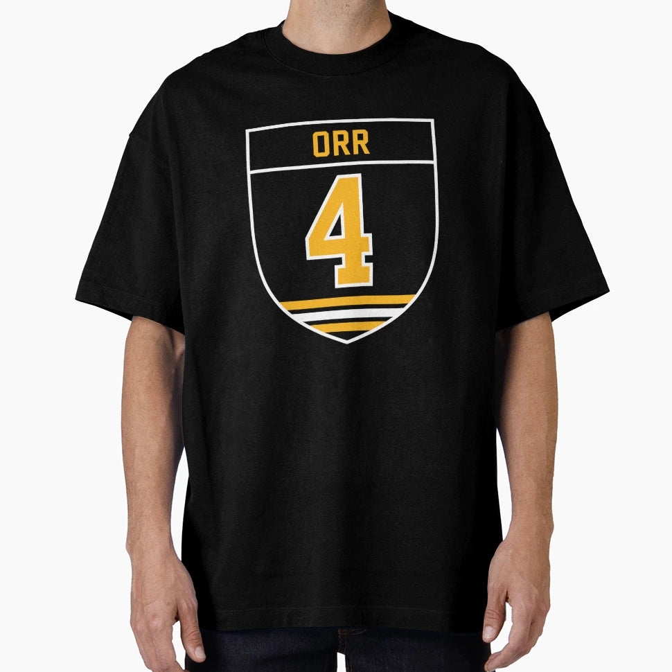 Orr 4 Emblem T-Shirt - Novelty Apparel for Adults - T-Shirt, Sweatshirt, Hoodie