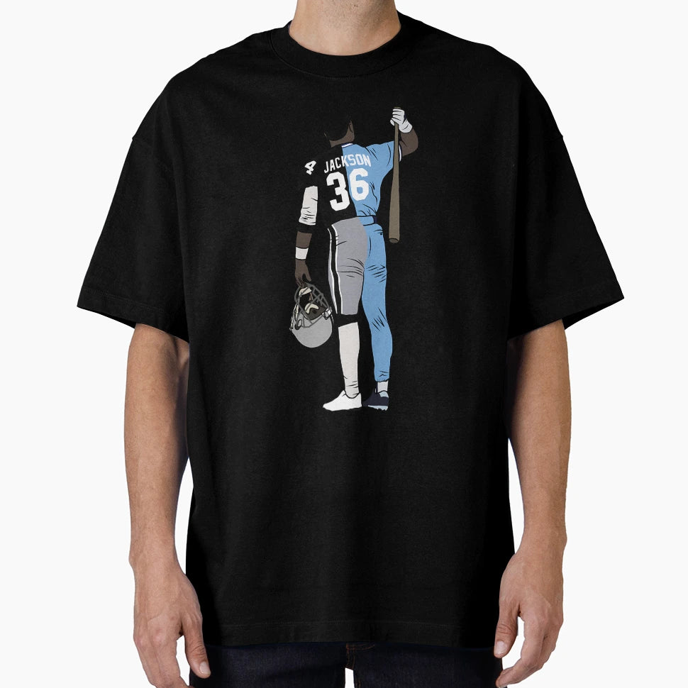 Bo Jackson Two Sport Athlete T-Shirt - Custom Art Print Men Women - T-Shirt, Sweatshirt, Hoodie