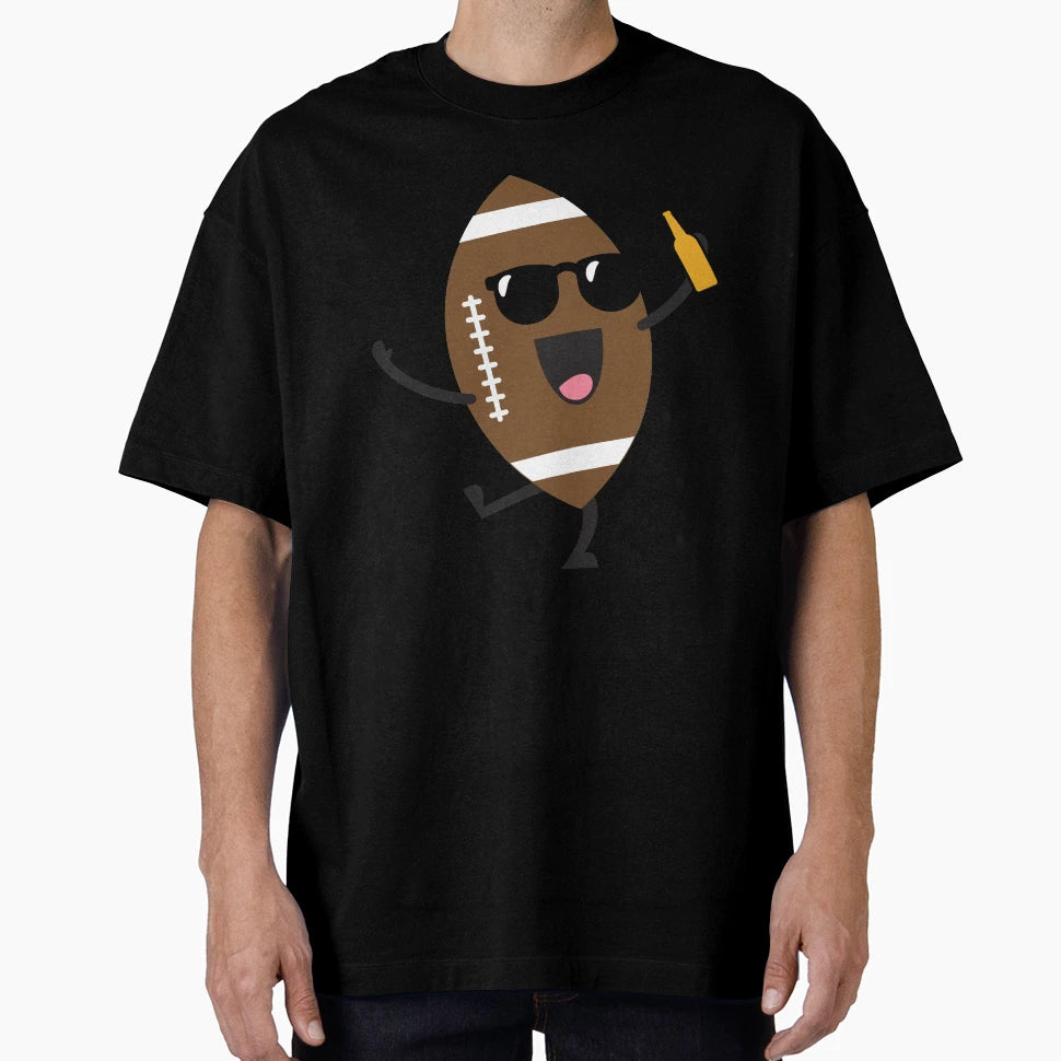 Beer Drinking Football T-Shirt - Aesthetic Graphic Unisex - T-Shirt, Sweatshirt, Hoodie