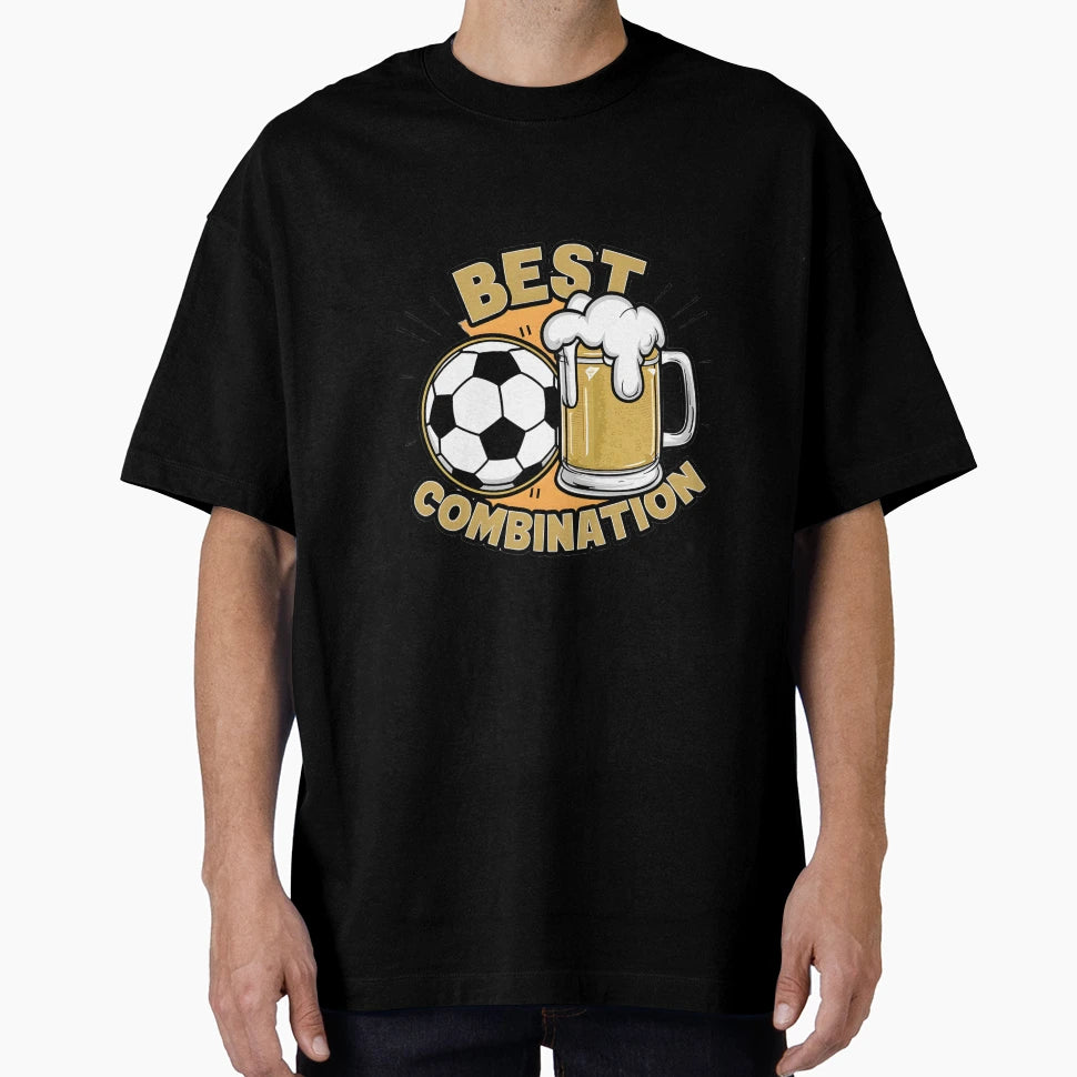 Best Combination Beer And Football T-Shirt - Custom Art Print Unisex - T-Shirt, Sweatshirt, Hoodie