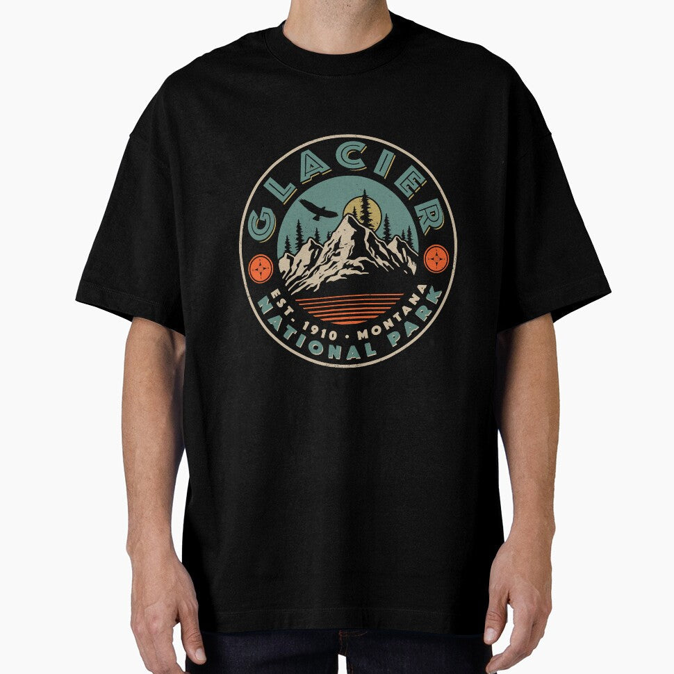 Glacier National Park Montana by CenterPointPi - Adult & Kids T-Shirts, Sweatshirts & Hoodies apparel design preview 1