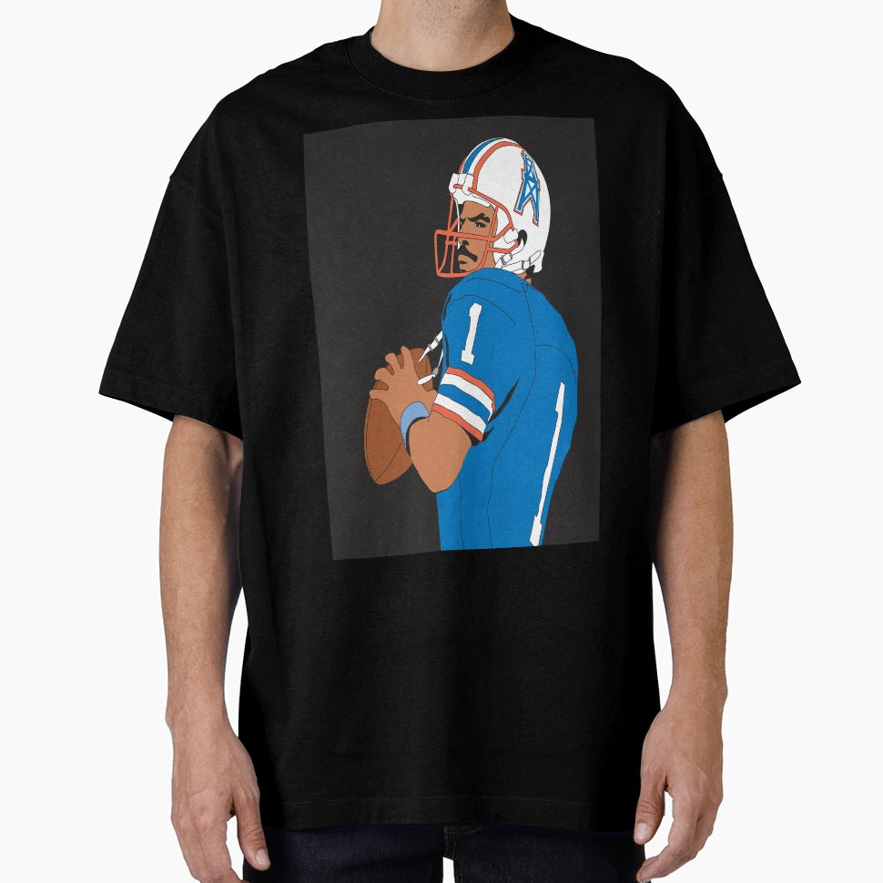 Great Quarterback Warren Moon T-Shirt - Custom Art Print Men Women - T-Shirt, Sweatshirt, Hoodie