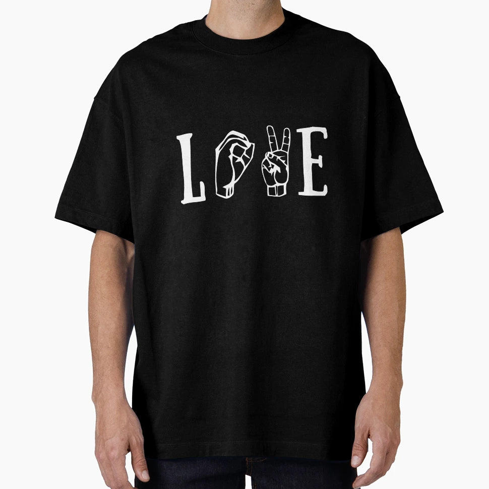 Love American Sign Language Asl Hard T-Shirt - Trendy Graphic Unisex - T-Shirt, Sweatshirt, Hoodie