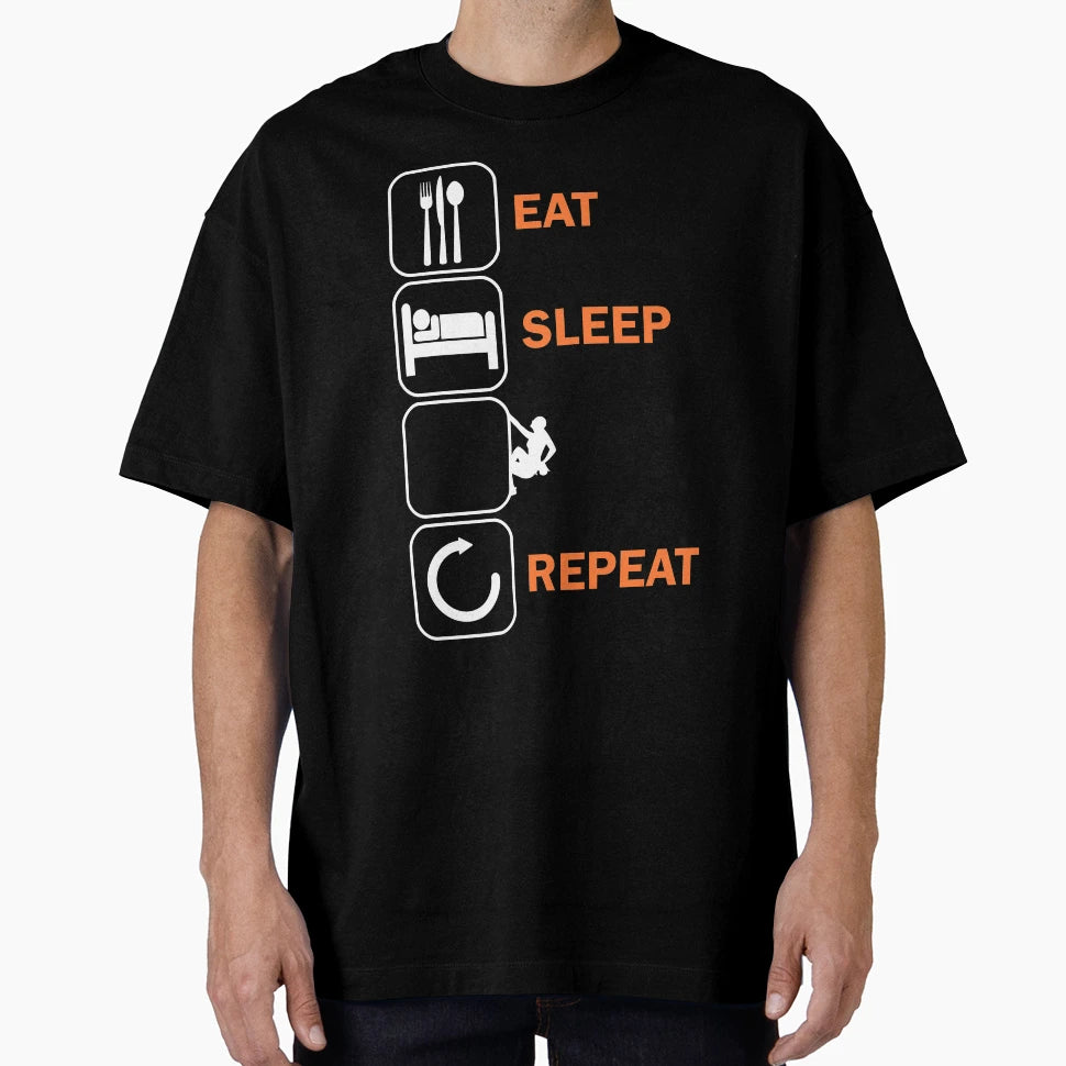 Eat Sleep Climbing Bouldering Climber T-Shirt - Trendy Graphic Men Women - T-Shirt, Sweatshirt, Hoodie