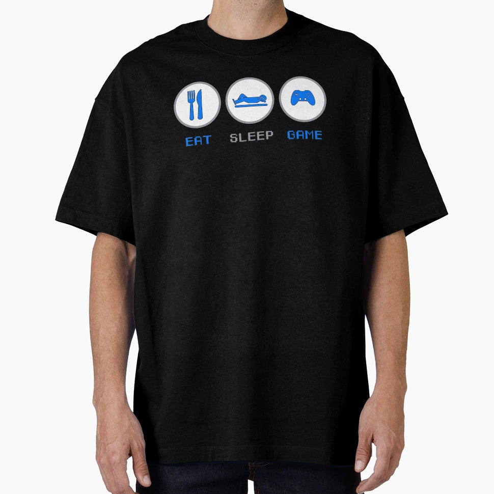 Eat Sleep Game T-Shirt - Aesthetic Graphic Unisex - T-Shirt, Sweatshirt, Hoodie