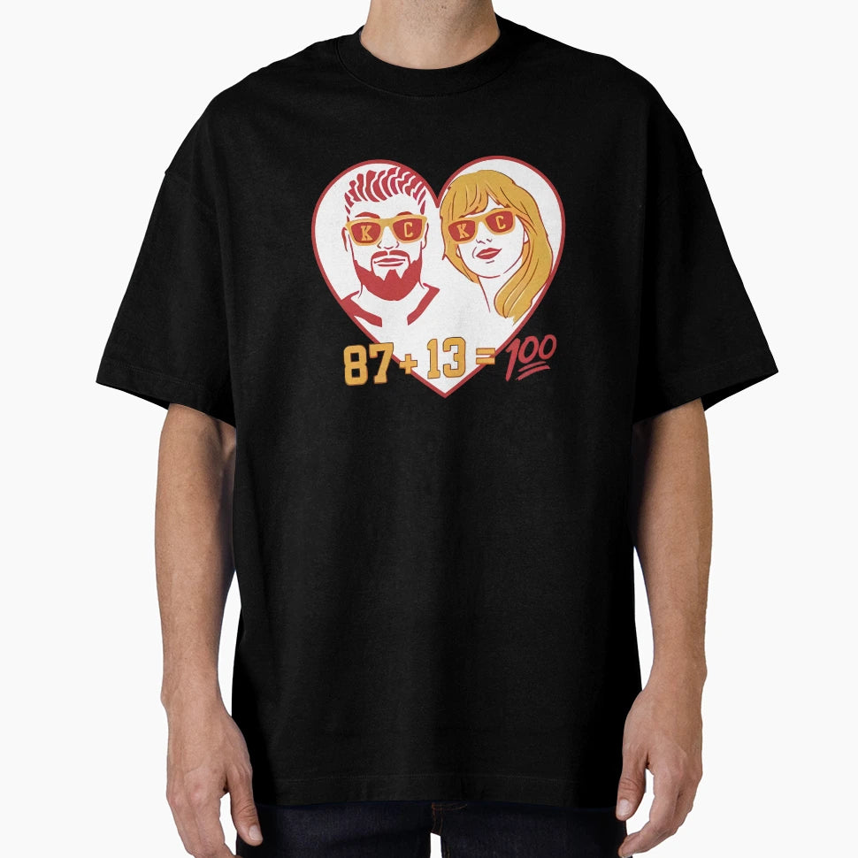 Taylor Travis 87 Plus 13 Equals 100 T-Shirt - Aesthetic Graphic Unisex - T-Shirt, Sweatshirt, Hoodie