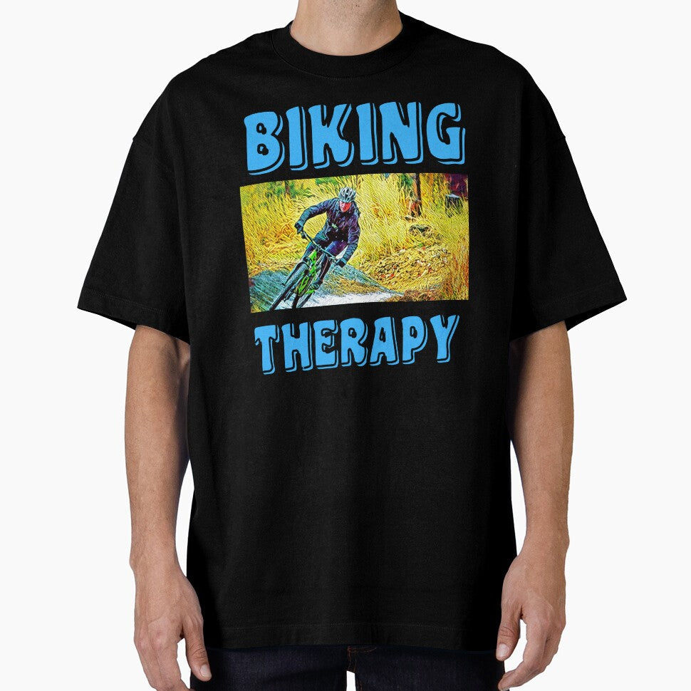 BIKING THERAPY by starfishstuff - Adult & Kids T-Shirts, Sweatshirts & Hoodies apparel design preview 1