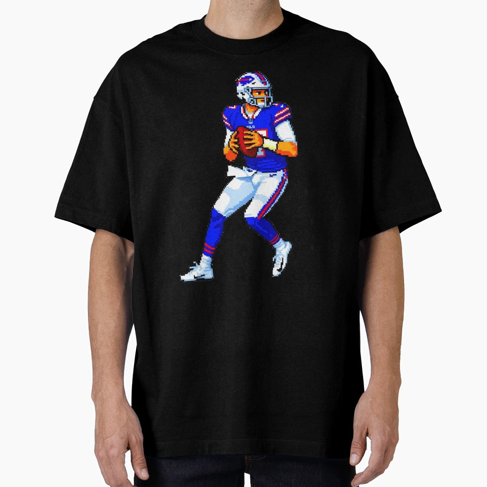 Buffalo Tecmo Number 17 Allen T-Shirt - Graphic Print for Adults - T-Shirt, Sweatshirt, Hoodie