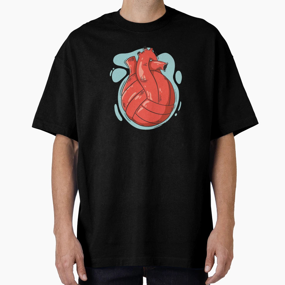 Volleyball Heart T-Shirt - Trendy Graphic for Adults - T-Shirt, Sweatshirt, Hoodie