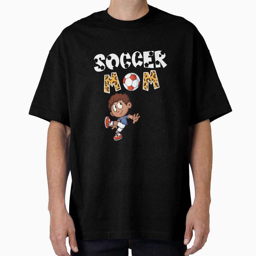 Soccer Mom Leopard Playing Soccer T-Shirt - Unique Graphic Men Women - T-Shirt, Sweatshirt, Hoodie