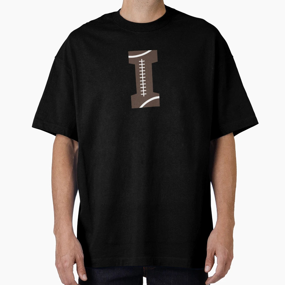 Personalized Football Initial I T-Shirt - Fun Novelty Design Men Women - T-Shirt, Sweatshirt, Hoodie