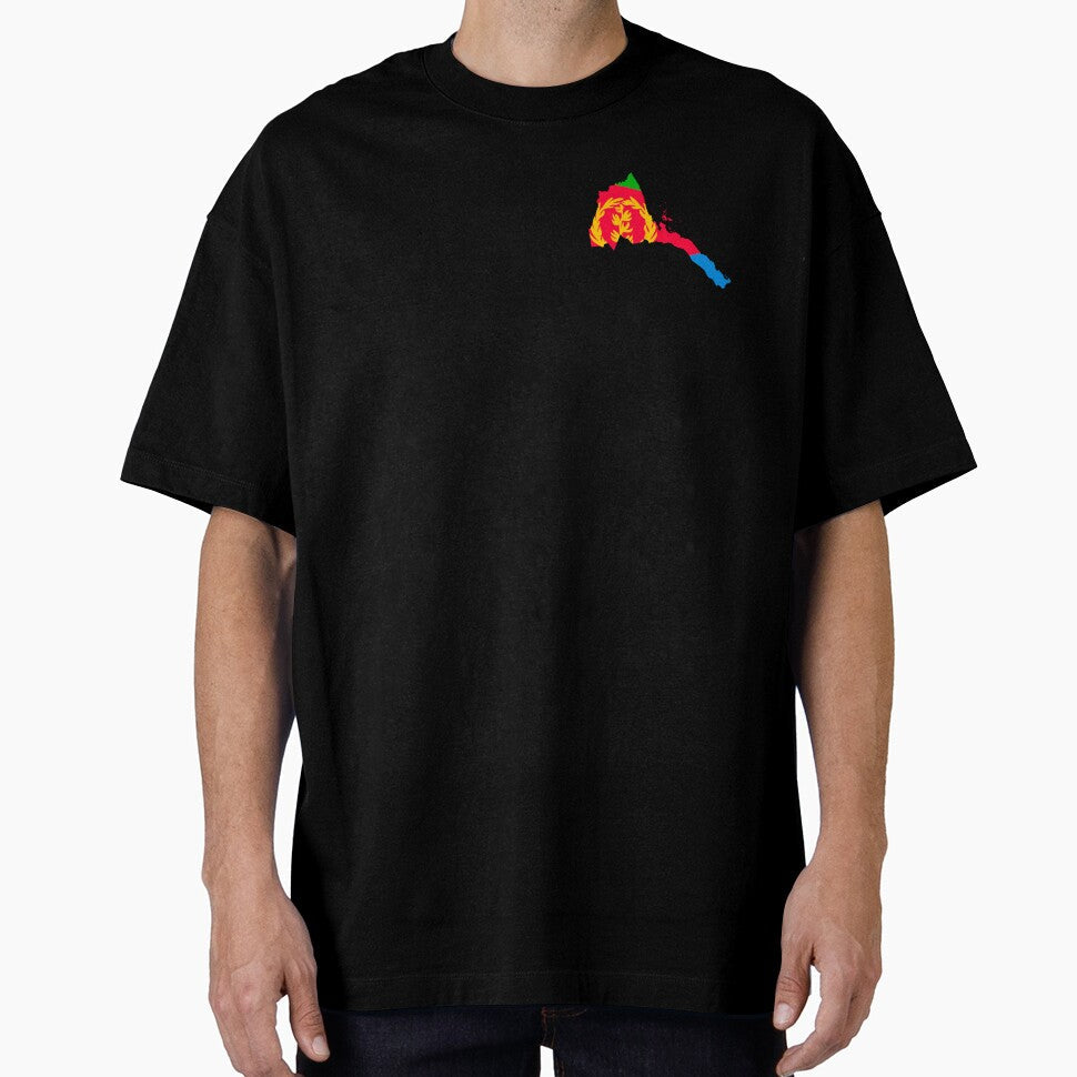 Flag Map of Eritrea ካርታ ኤርትራ by DreamBrushy - Adult & Kids T-Shirts, Sweatshirts & Hoodies apparel design preview 1