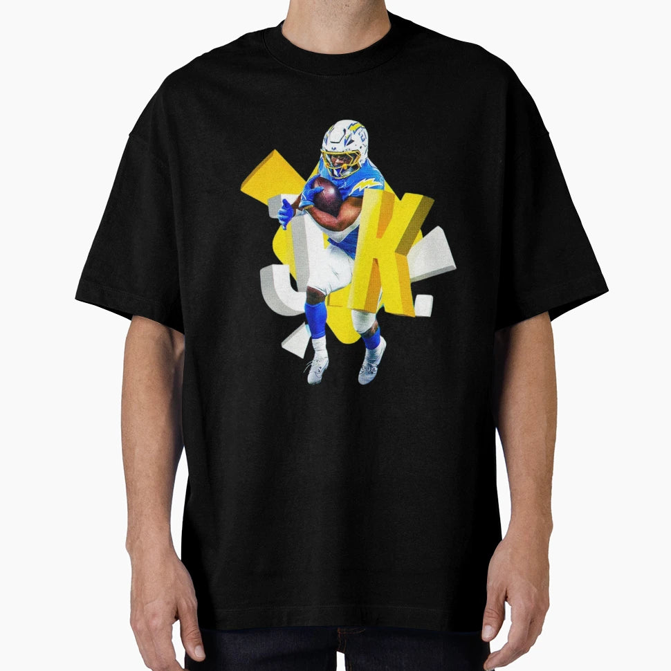 Jk Dobbins Chargers T-Shirt - Custom Art Print Unisex - T-Shirt, Sweatshirt, Hoodie
