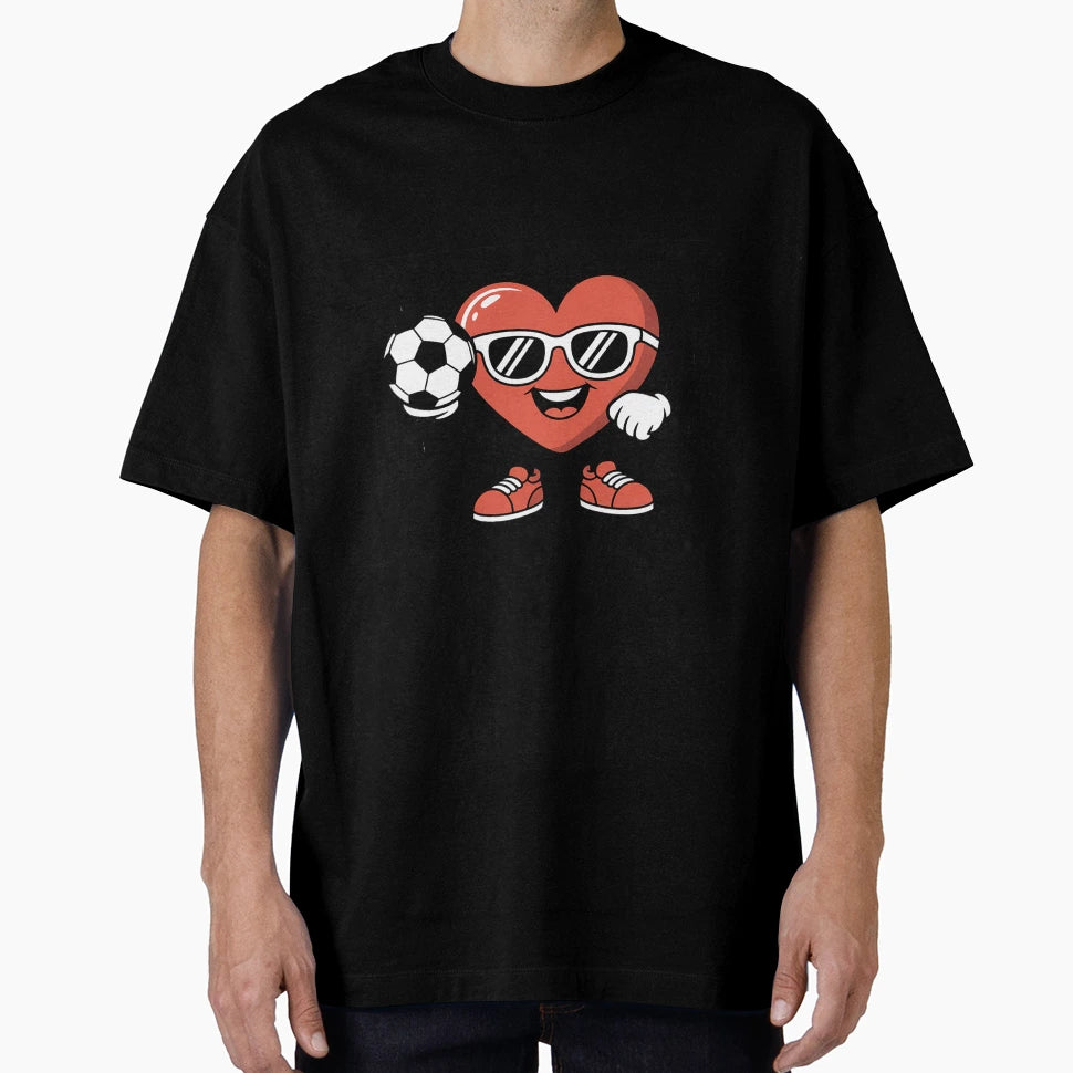 Heart Dab Valentines Day Soccer T-Shirt - Streetwear Style Men Women - T-Shirt, Sweatshirt, Hoodie